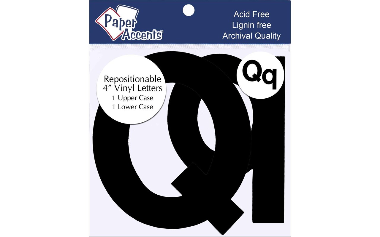Vinyl Letters Removable Adh 4" Qq 2pc Black Michaels